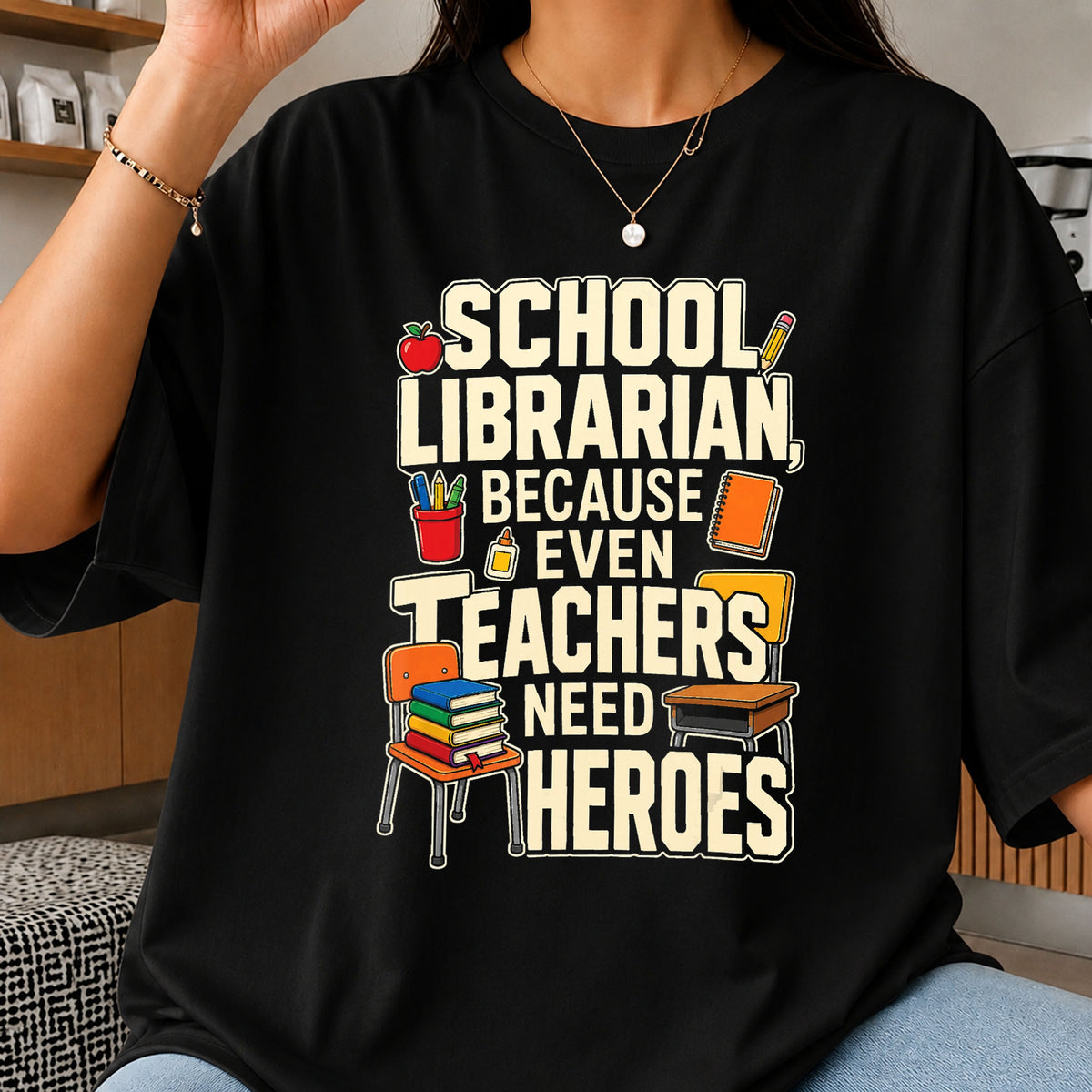 School Librarian Because Even Teachers Need Heroes PNG