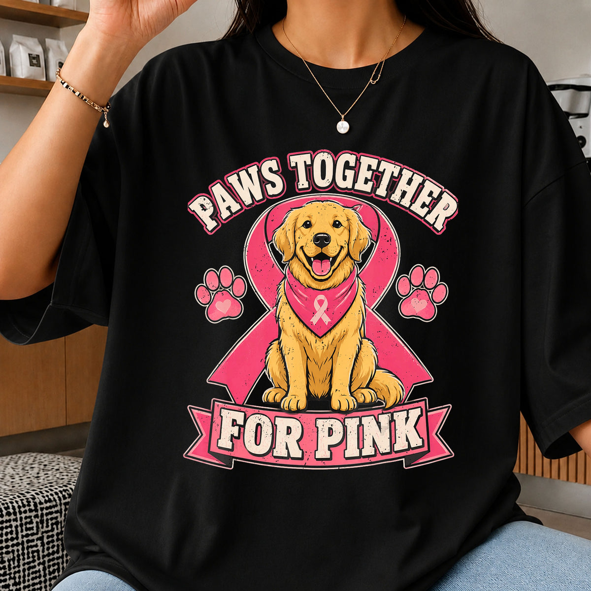 Paws Together For Pink Dog Breast Cancer Awareness PNG