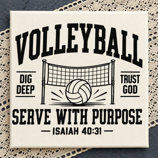 Volleyball Serve With Purpose Isaiah 40:31 Cricut SVG