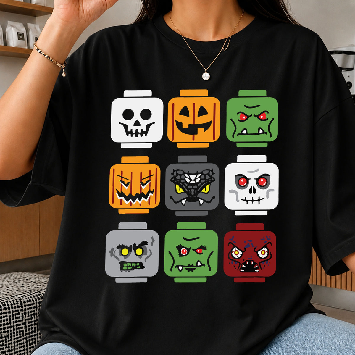 Halloween Lego Faces Monster Bundle Cricut Cut File SVG