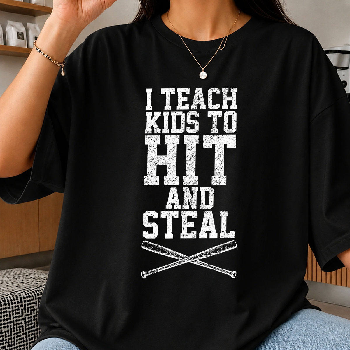 I Teach Kids To Hit And Steal Baseball Coach Clipart PNG