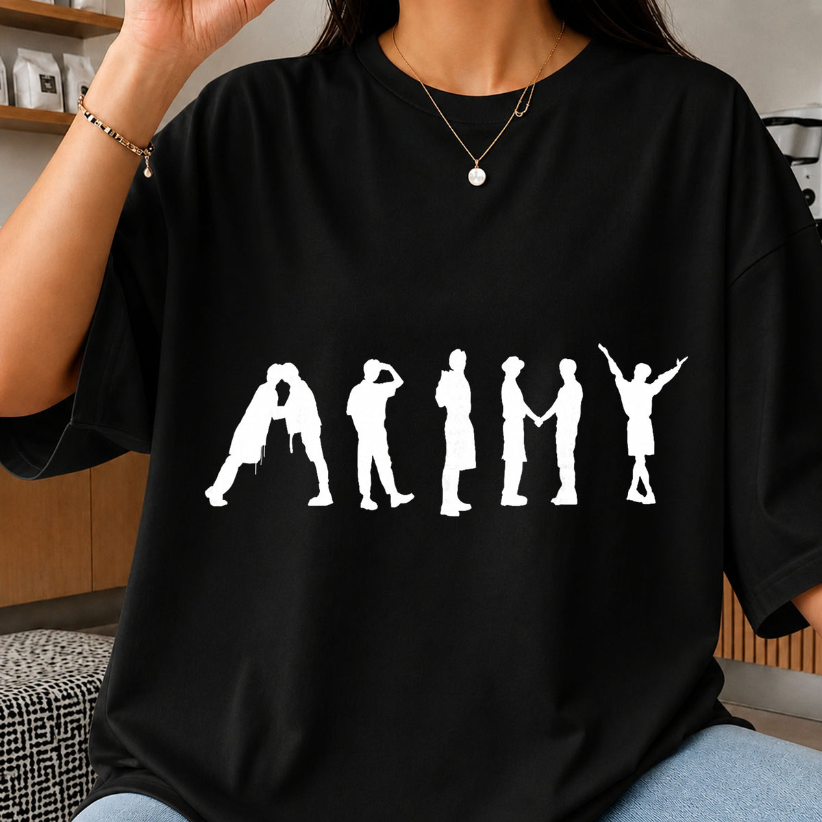 BTS Army Silhouette Kpop Fan Idol Group Letters PNG