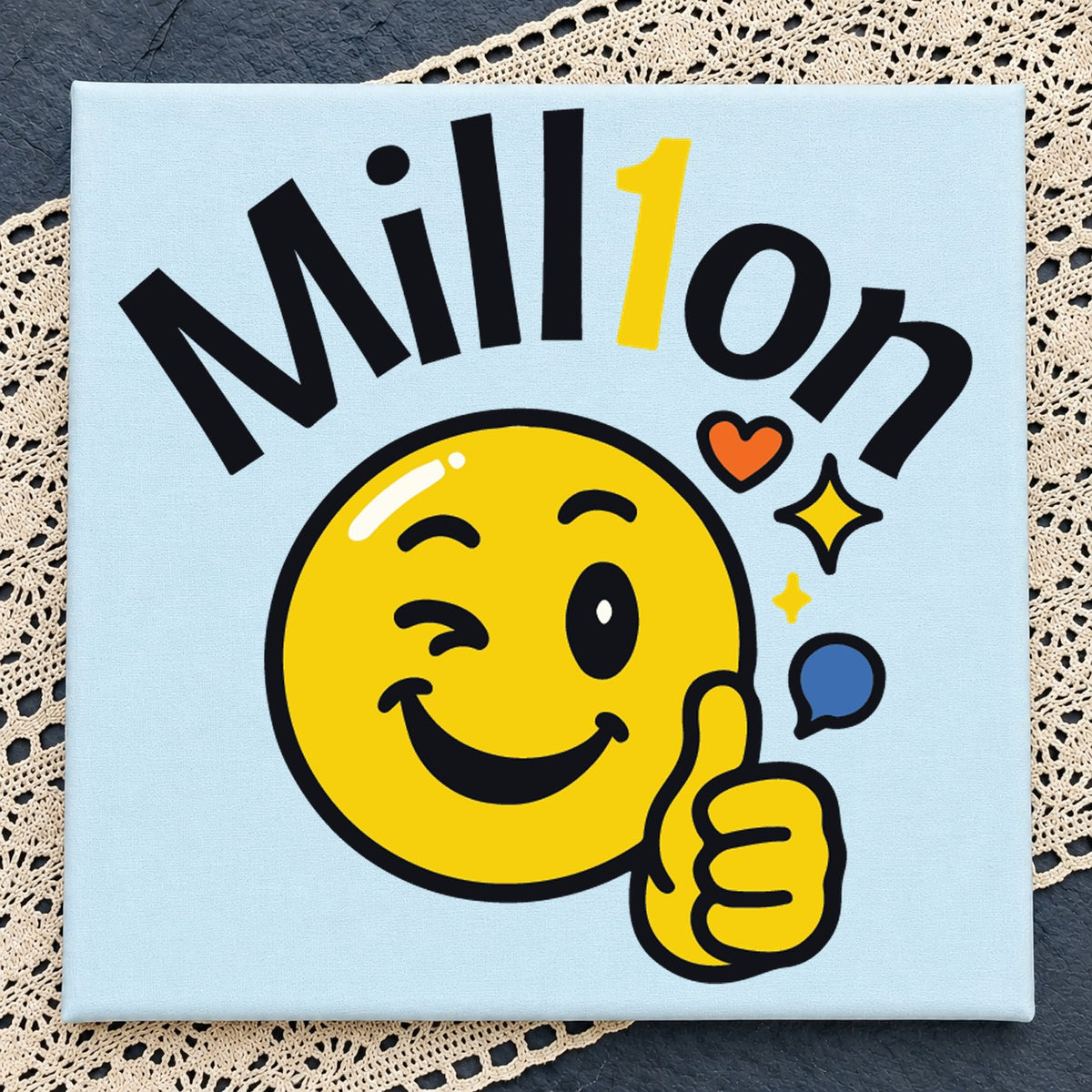 Million Smiley Face Thumbs Up Cricut Cut File SVG