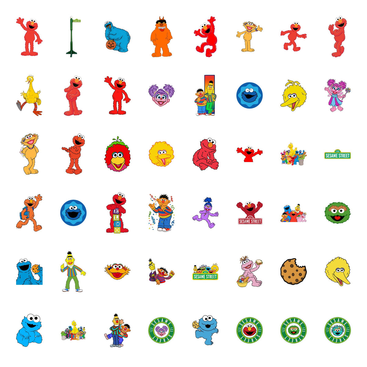 Sesame Street Characters Bundle PNG | SvgBundleHub