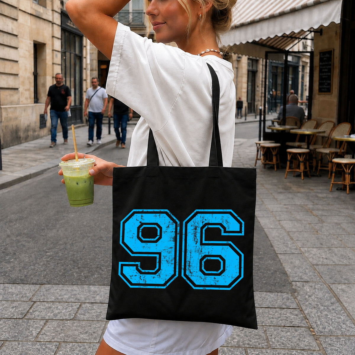 Number 96 Distressed Varsity Grunge Sport Jersey PNG