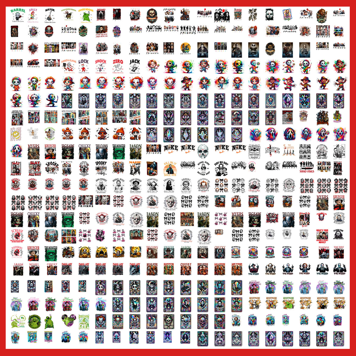 Horror Movies Mega Bundle PNG | SvgBundleHub