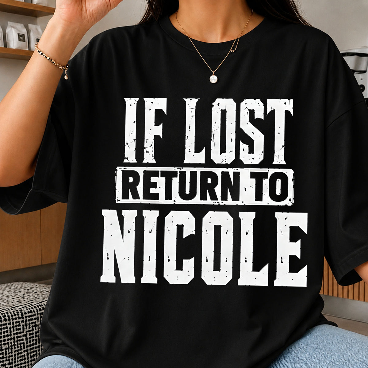 If Lost Return To Nicole PNG, Funny Couple Shirt, Gift PNG