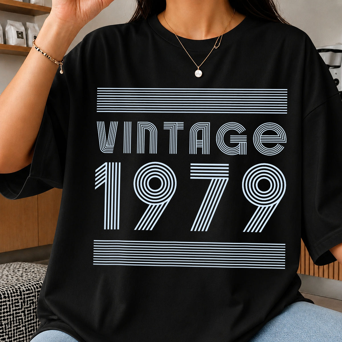 Retro 1979 Birthday PNG, Vintage Born In 1979, 45th Birthday PNG