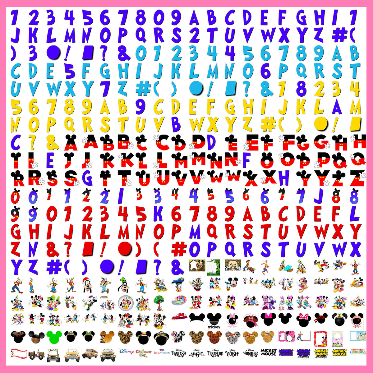 Mickey Mouse Mega Bundle PNG | SvgBundleHub