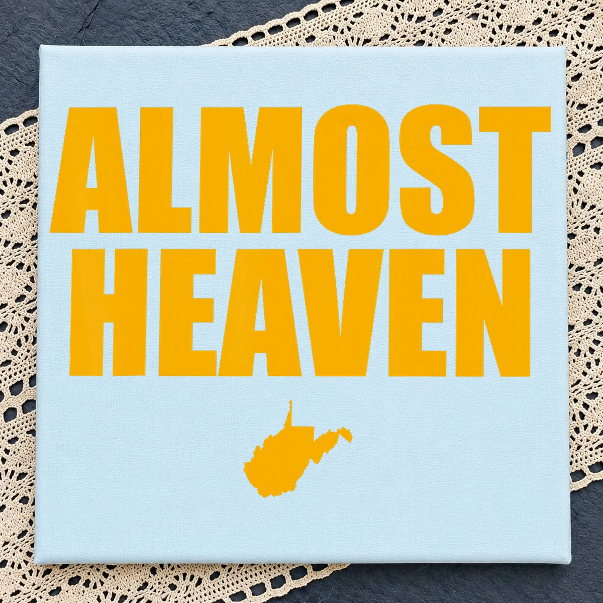Almost Heaven West Virginia State Map Cut File SVG
