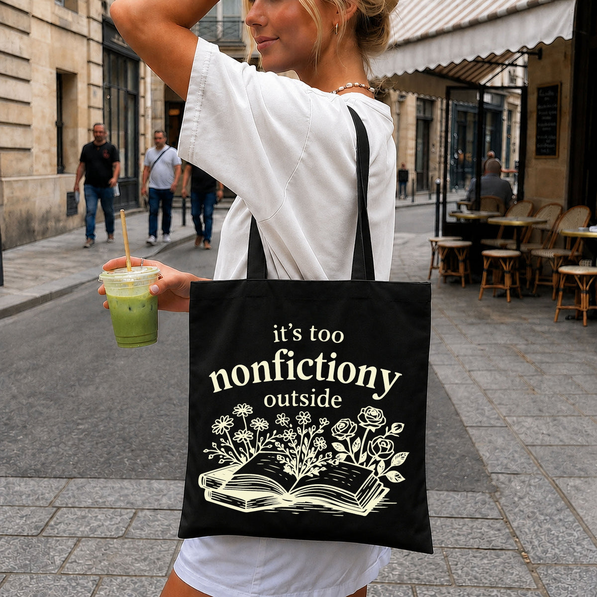 It's Too Nonfictiony Outside SVG, Funny Book Lover Clipart