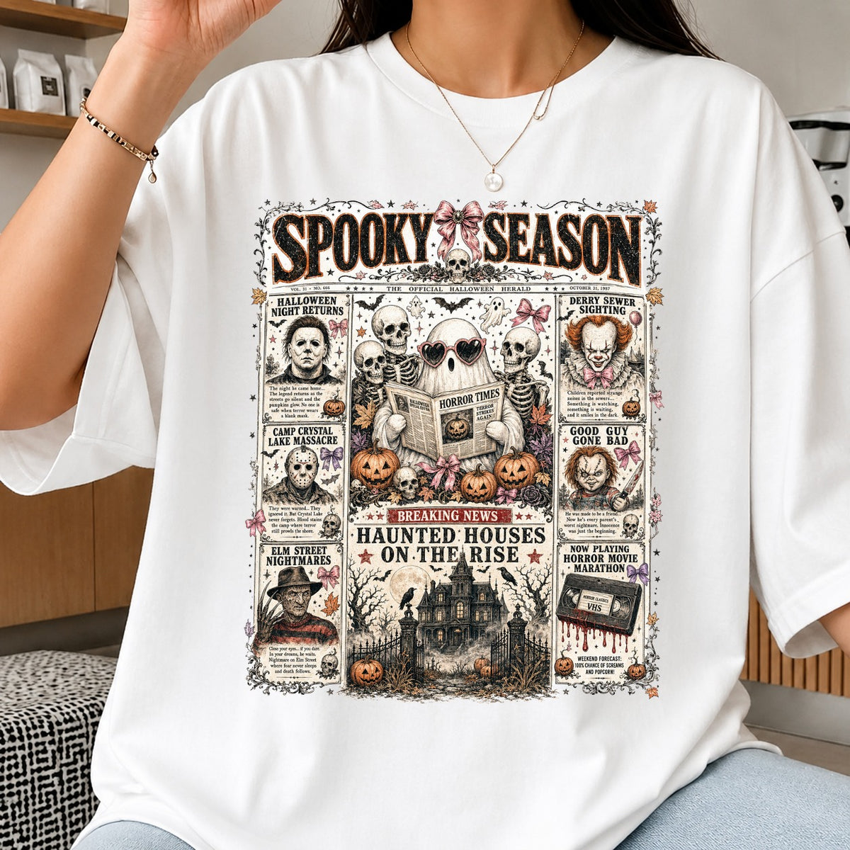 Spooky Season Horror Newspaper PNG | SvgBundleHub