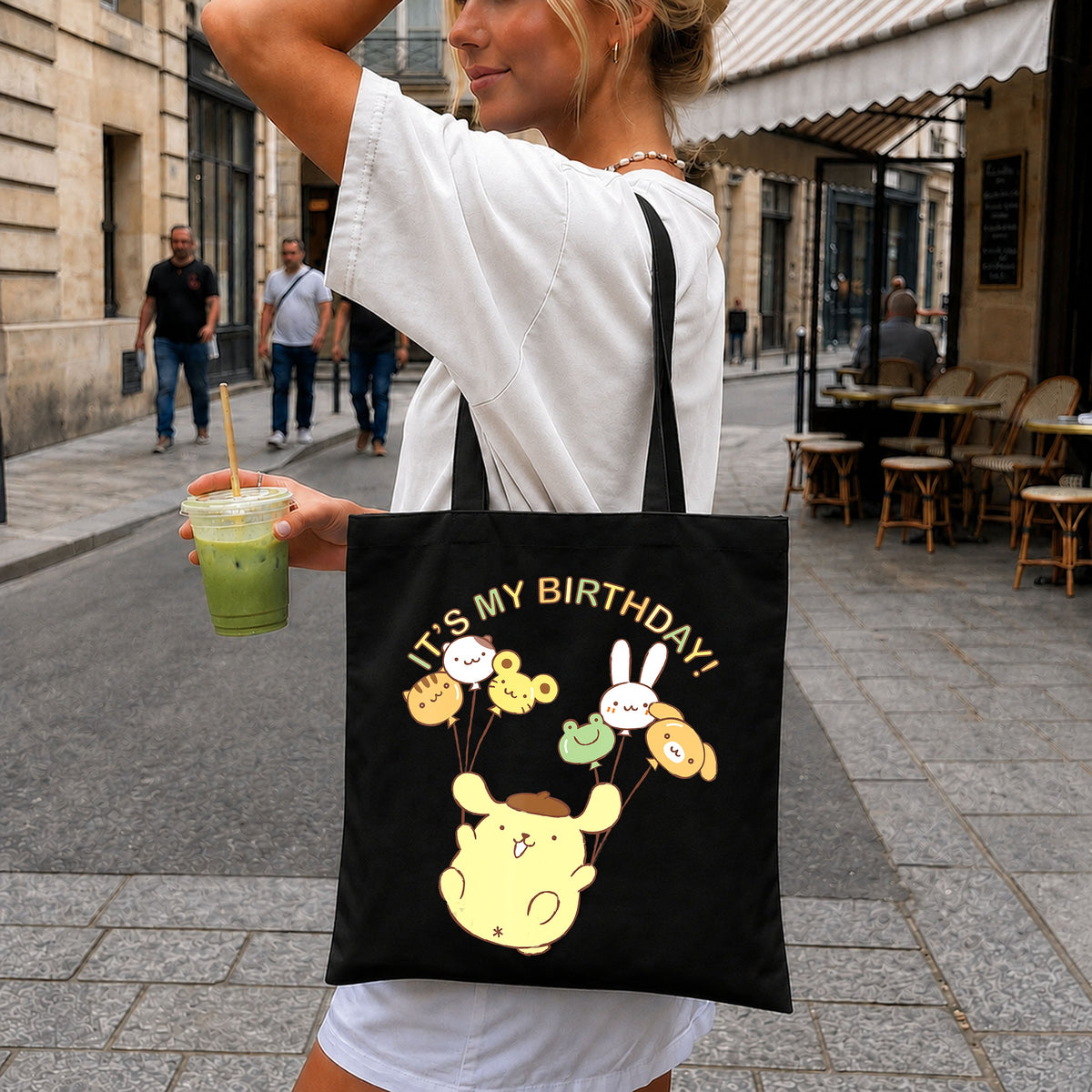 Pompompurin It's My Birthday Balloons Sanrio Clipart PNG