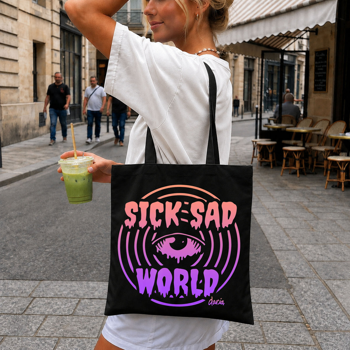 Sick Sad World Daria Dripping Eye Grunge Circle PNG