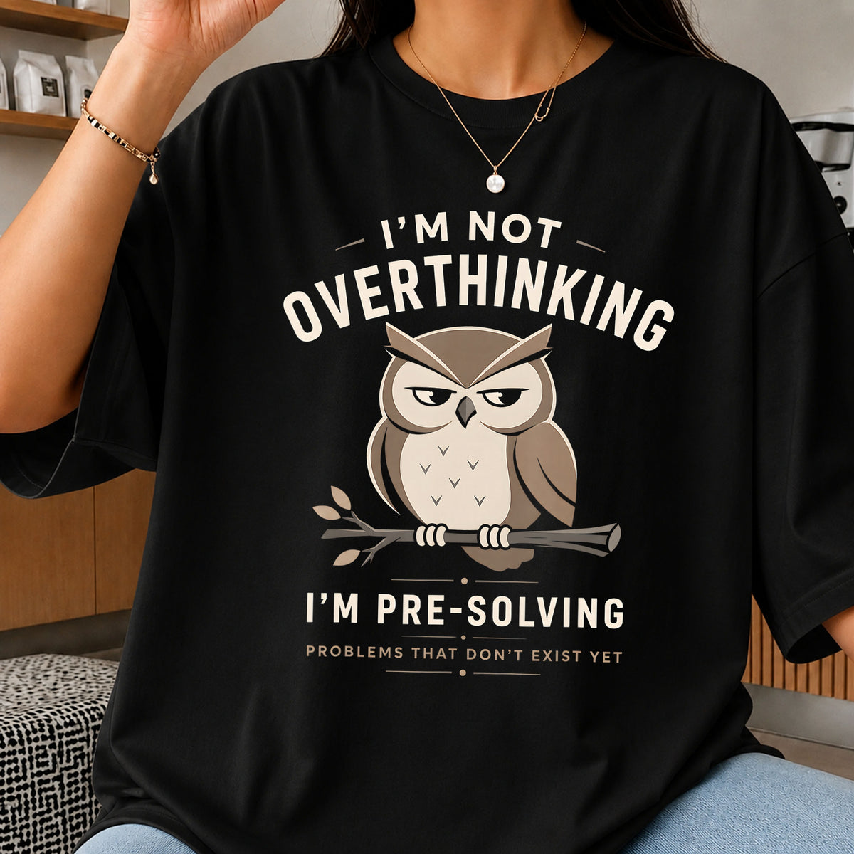 Grumpy Owl Pre-Solving Problems PNG, Funny Owl Quote, Sarcastic PNG