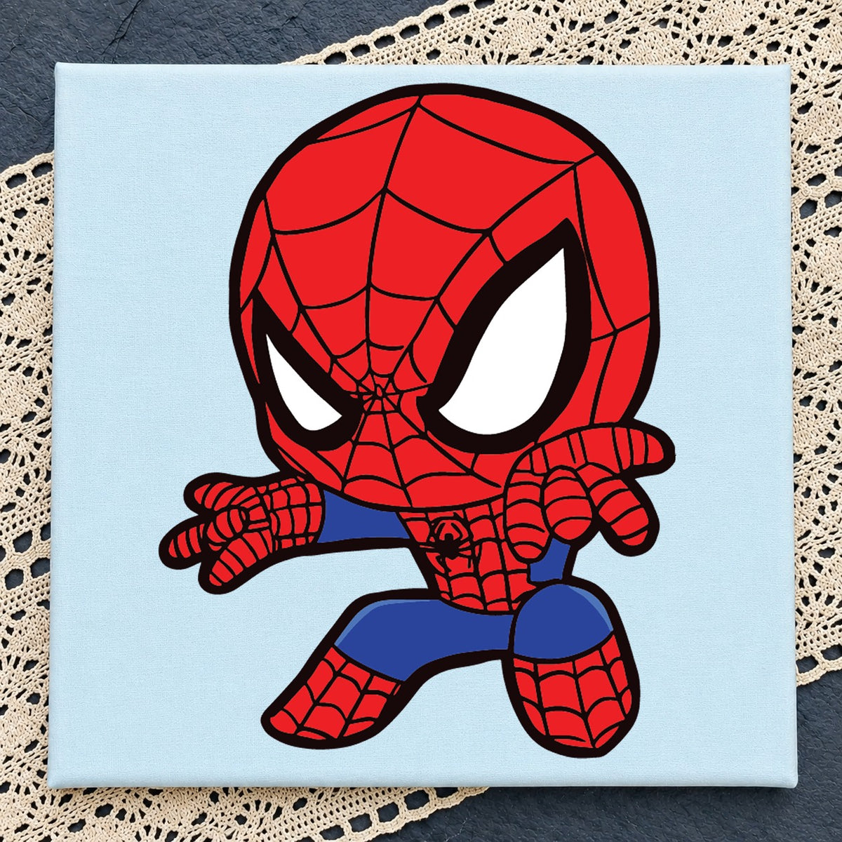 Chibi Spider-Man SVG, Superhero Cricut Vinyl Cut File