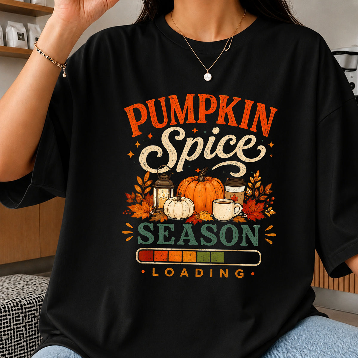 Pumpkin Spice Season Loading PNG, Fall Autumn PNG, Halloween PNG
