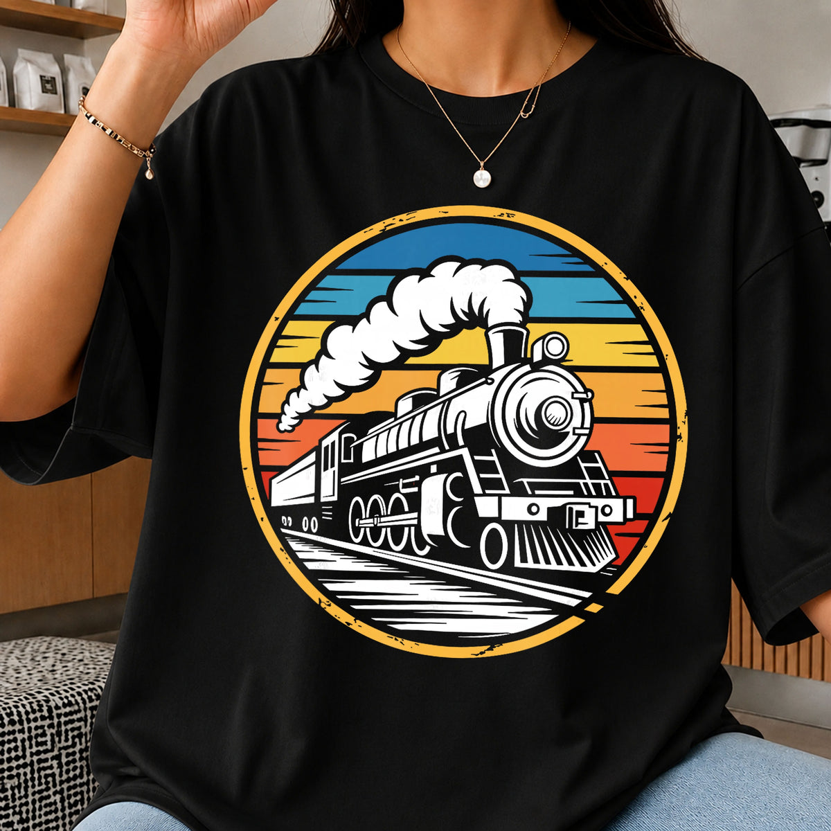 Retro Steam Train PNG, Vintage Locomotive Clipart, Train PNG
