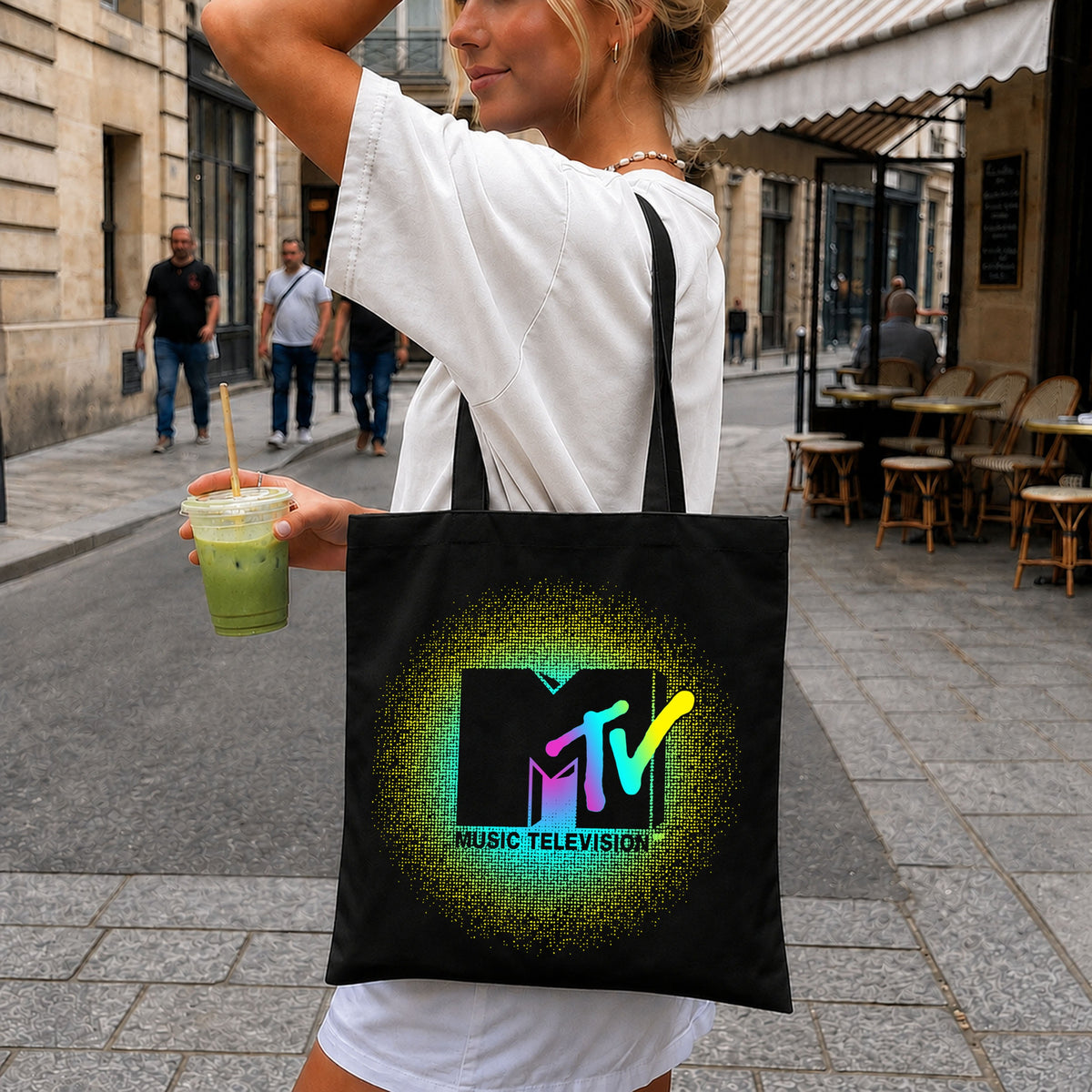 MTV Music Television Rainbow Holographic Logo Clipart PNG