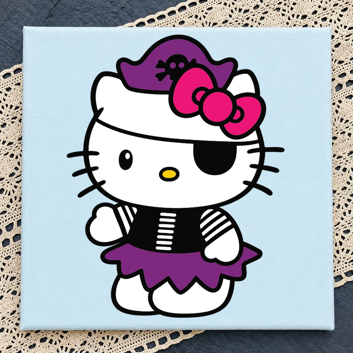 Hello Kitty Pirate Halloween SVG, Concert Clipart Design v2