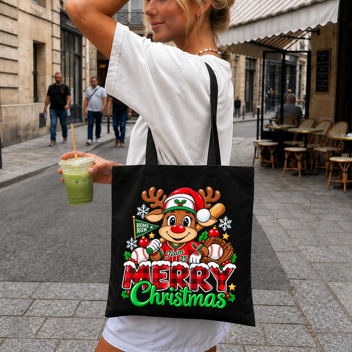 Rudolph Baseball Merry Christmas PNG, Holiday Sport Clipart