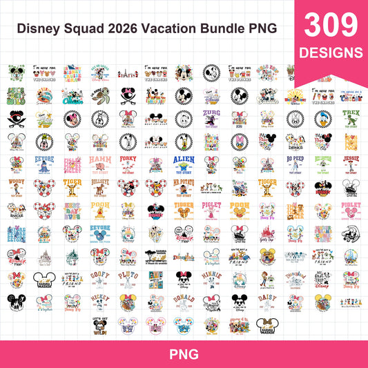 Disney Squad 2026 Vacation Bundle PNG | SvgBundleHub