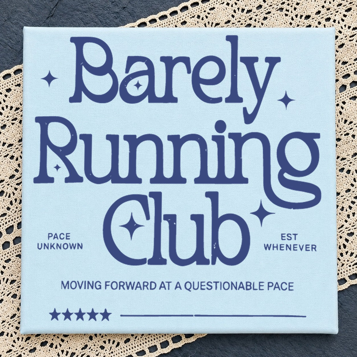 Barely Running Club SVG, Funny Runner Quote Cricut File