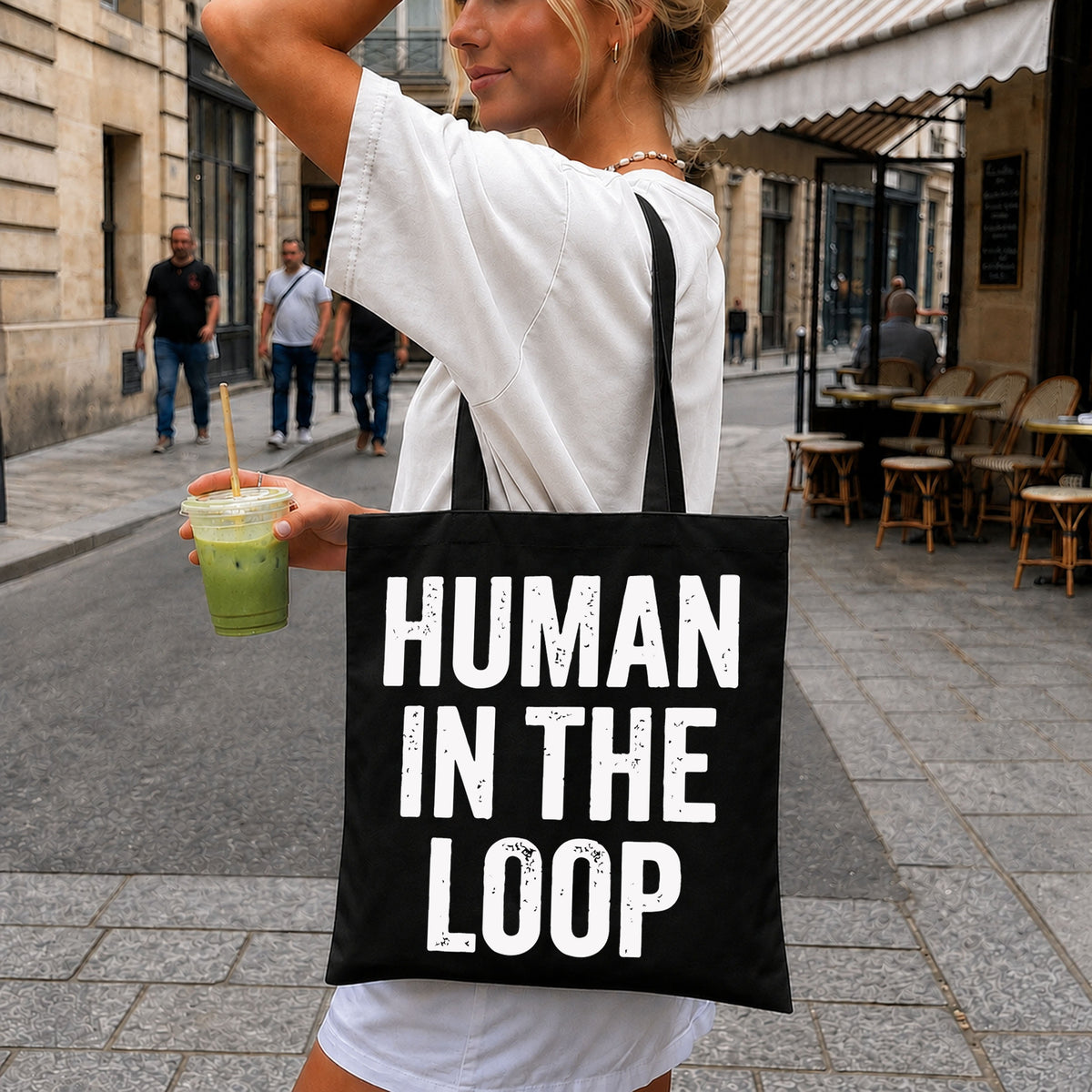 Human In The Loop SVG, Distressed Grunge Text Clipart