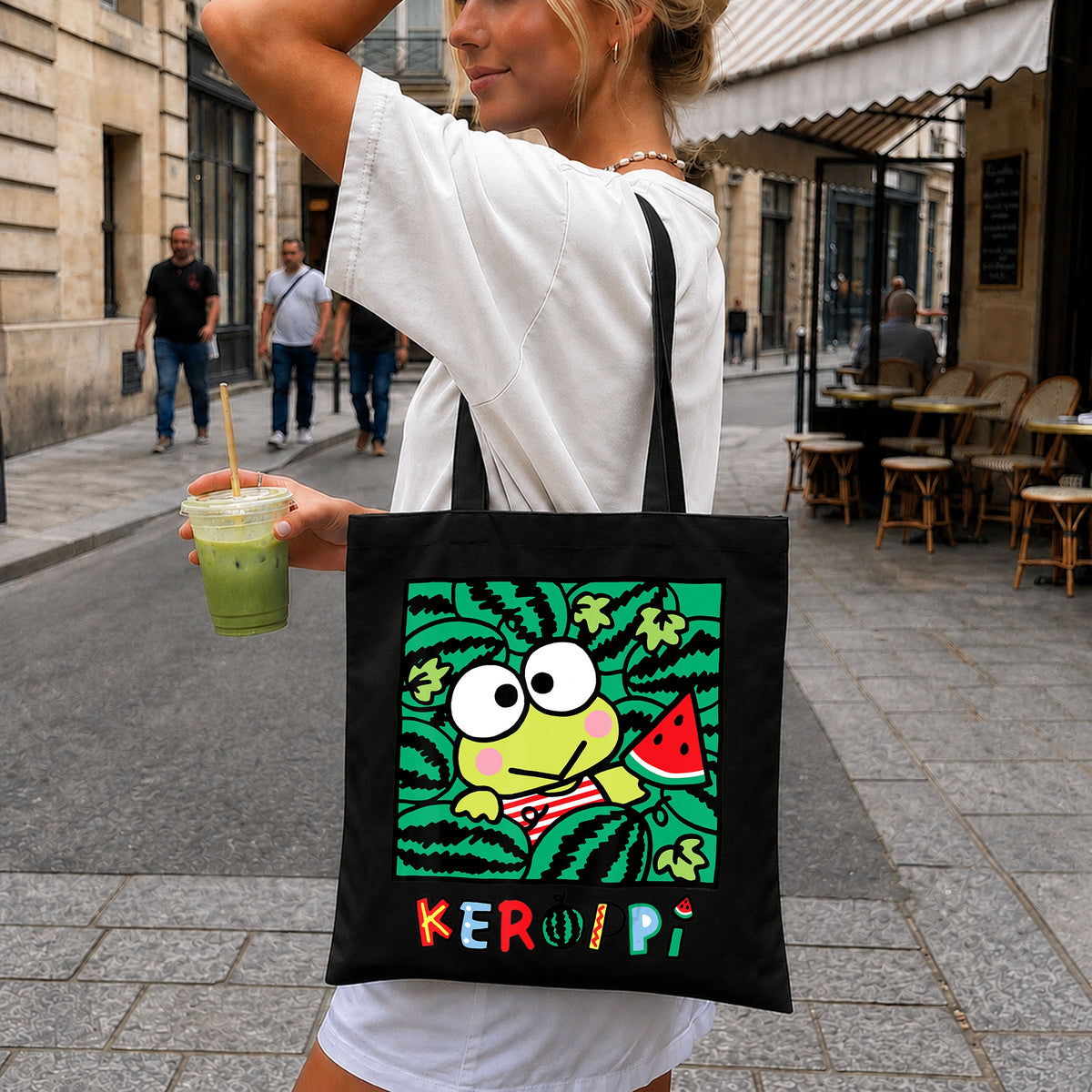 Keroppi Watermelon Summer Sanrio Kawaii Frog PNG