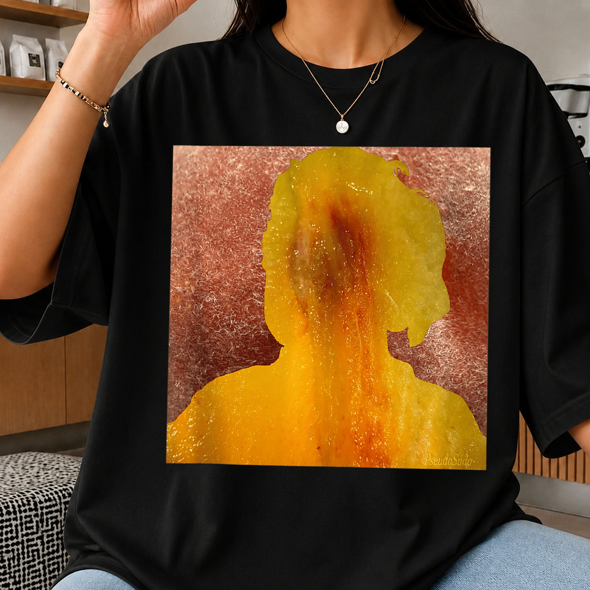 Dried Mango Silhouette Woman Back View PNG, Food Art, Clipart PNG