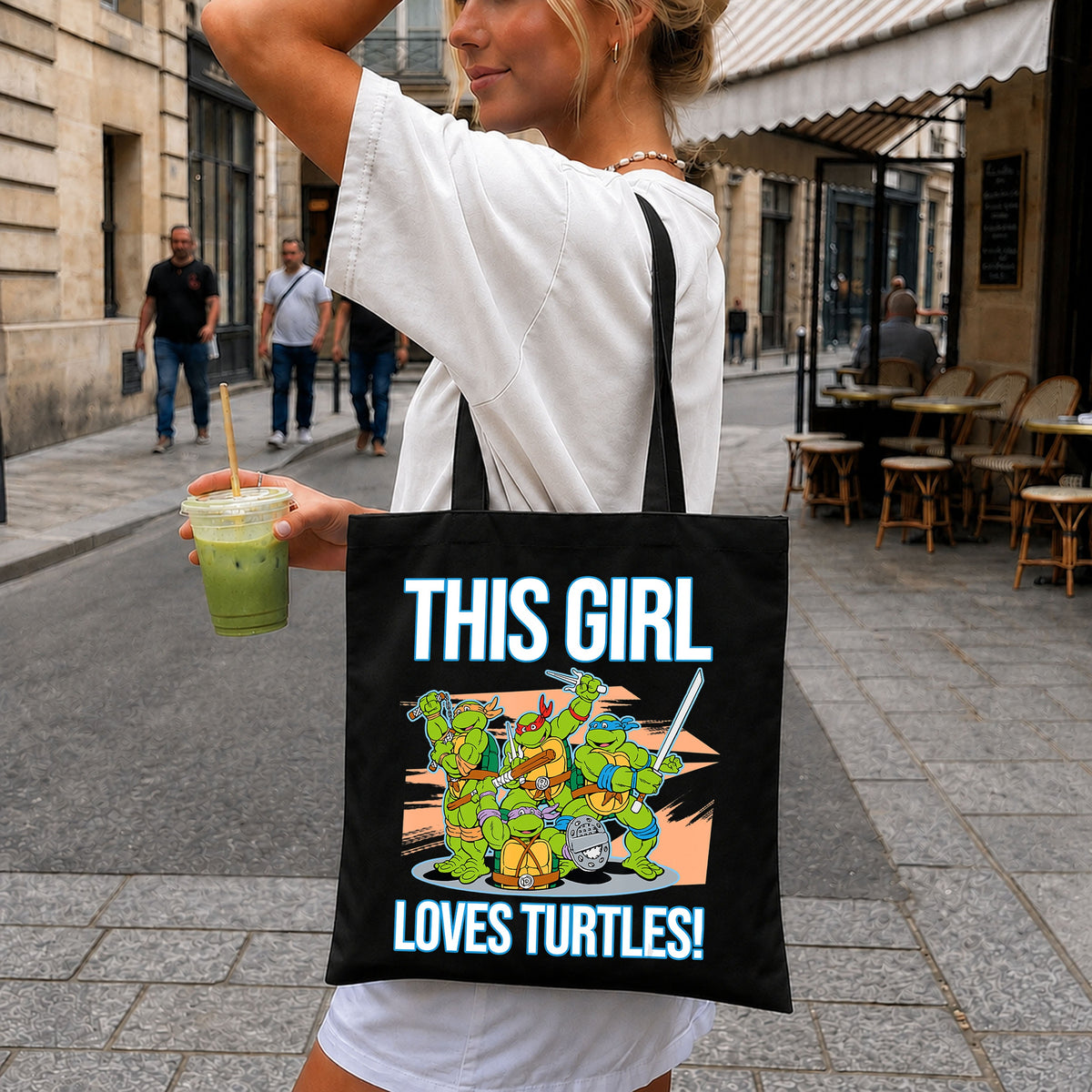 This Girl Loves Turtles TMNT Squad Retro PNG