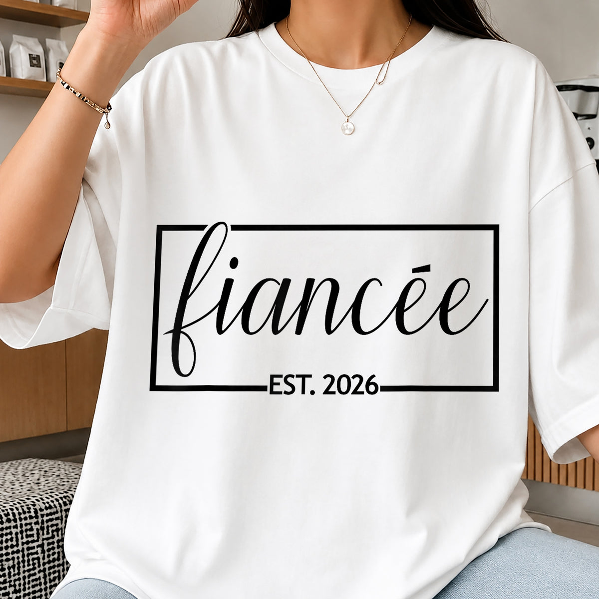 Fiancee Est 2026 Engagement PNG, Bride To Be Script, Wedding PNG