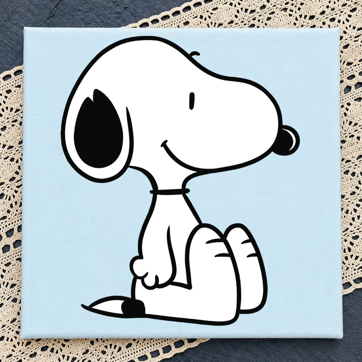 Snoopy Sitting Peanuts SVG, Cute Dog Cricut Cut File