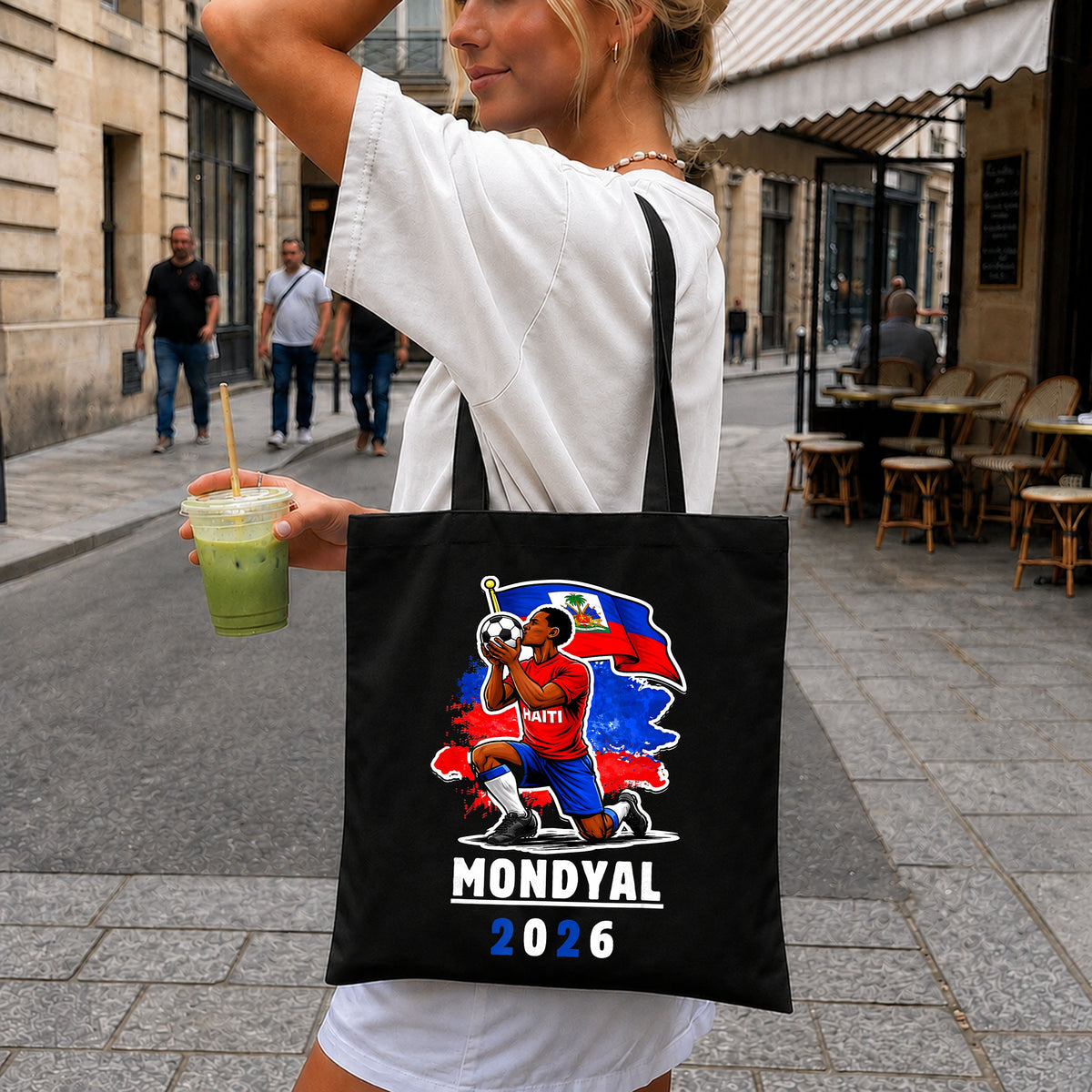 Haiti Mondyal 2026 Soccer Player Flag Kneeling PNG