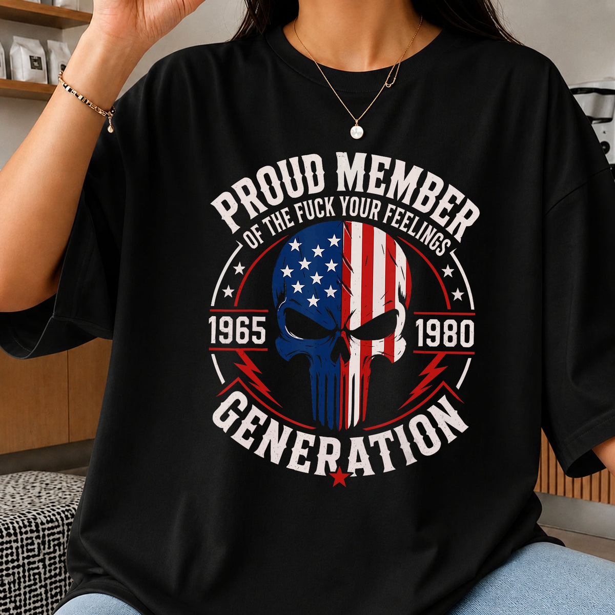 Skull American Flag Generation PNG, Patriotic Skull PNG, 4th Of July PNG
