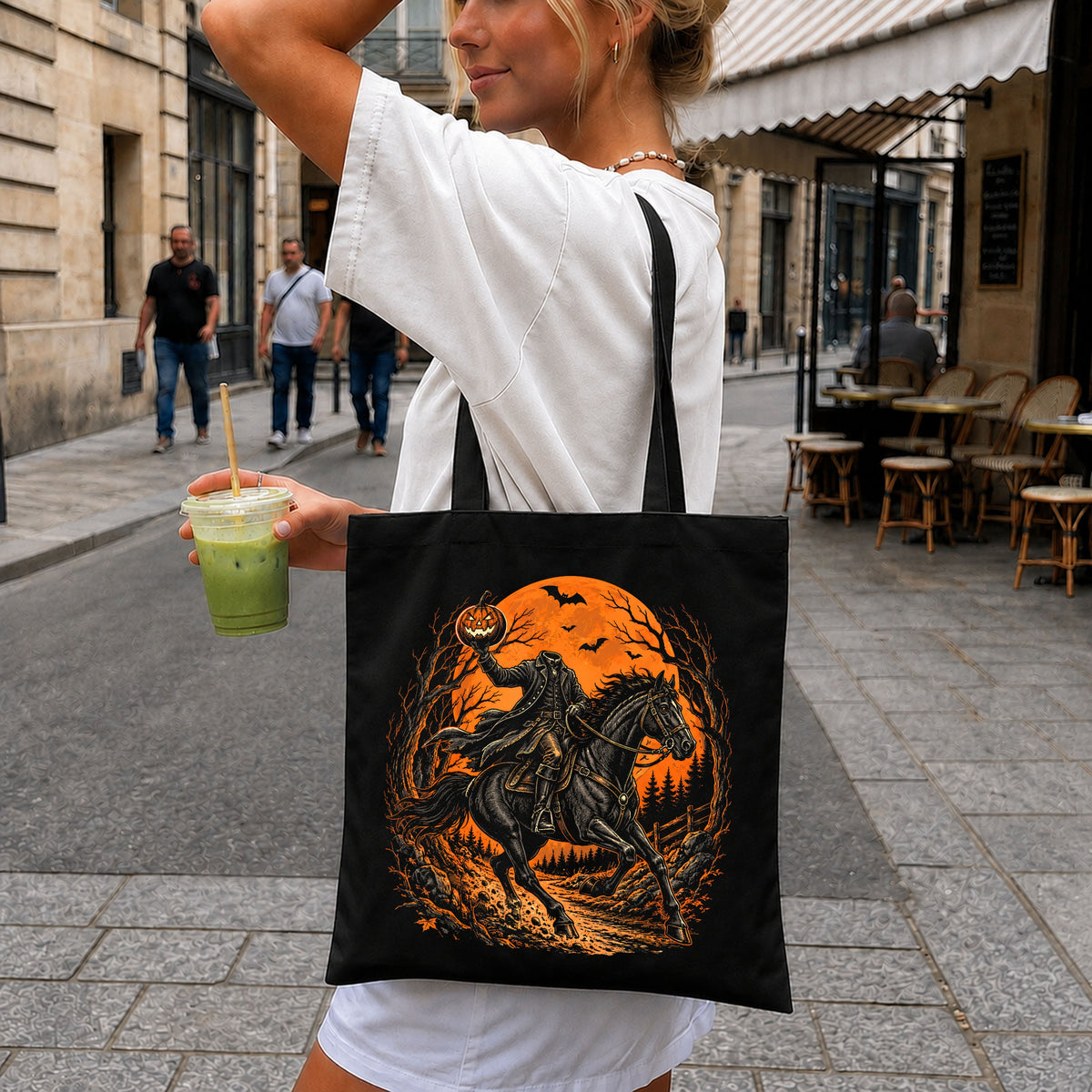 Headless Horseman Pumpkin Halloween Night Ride PNG