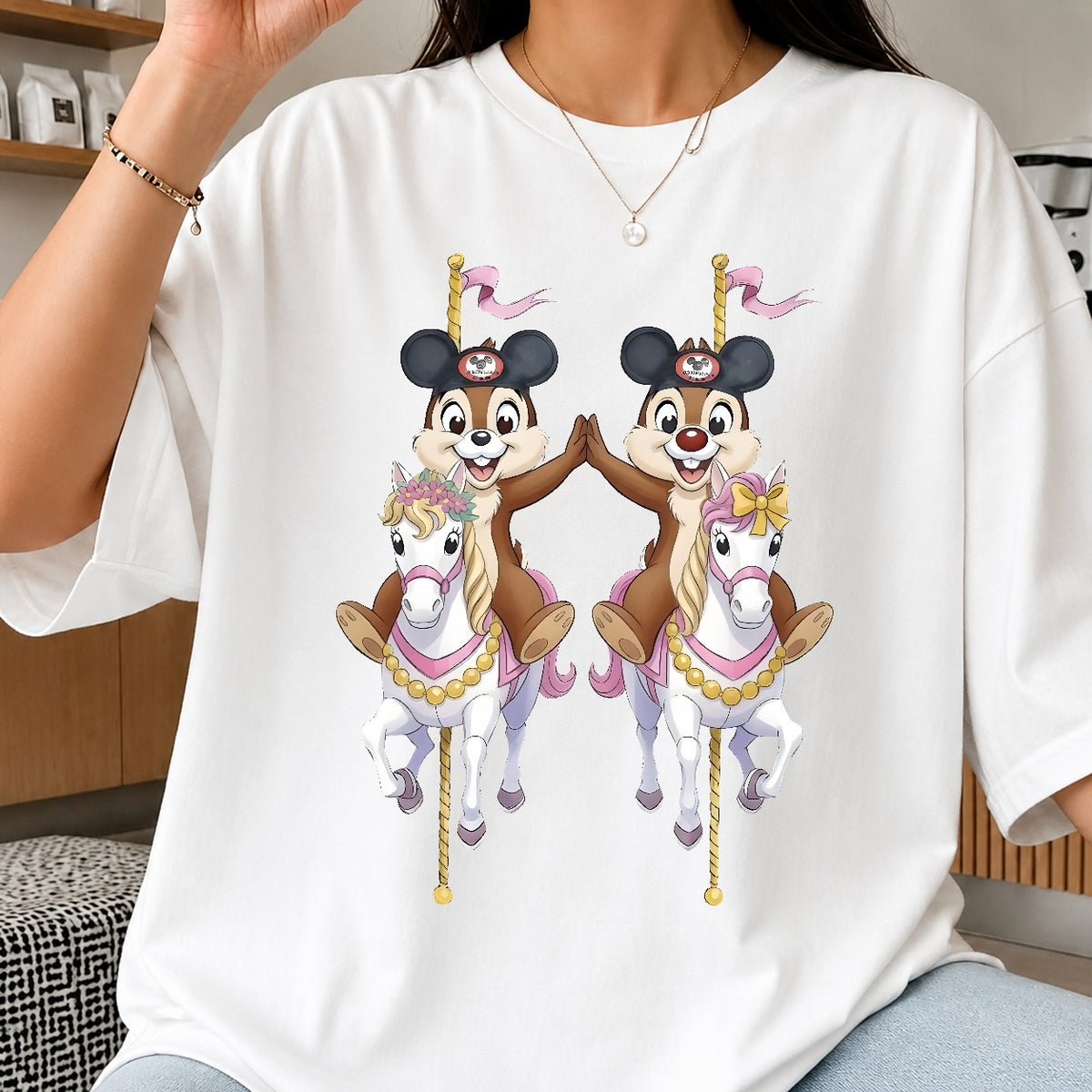 Chip and Dale Carousel Ride PNG | SvgBundleHub