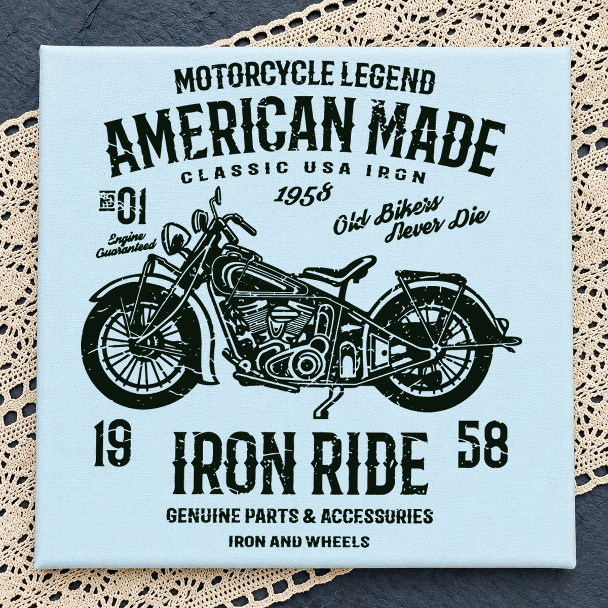 Motorcycle Legend American Made SVG, Craft File Design v4