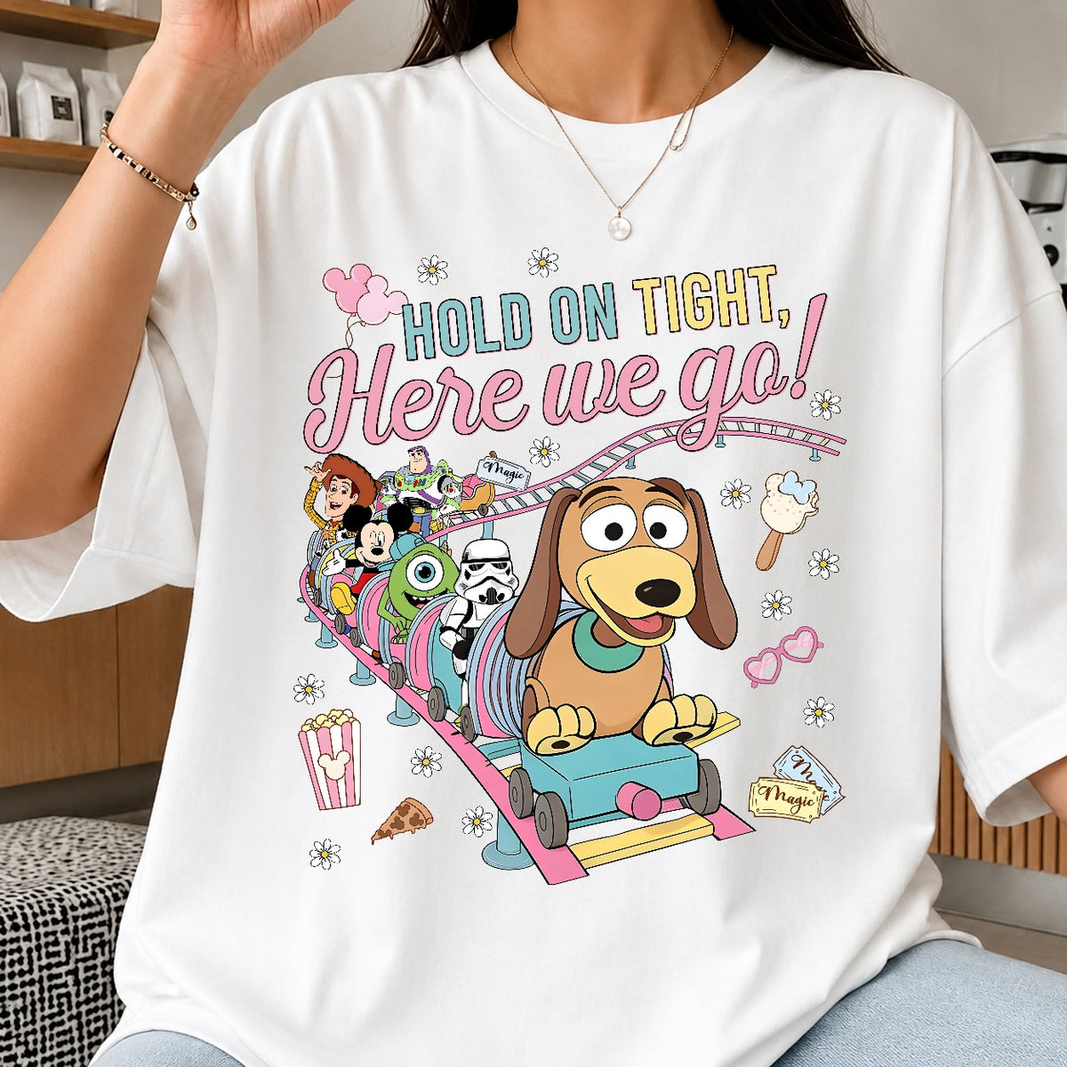Hold On Tight Here We Go Roller Coaster PNG | SvgBundleHub