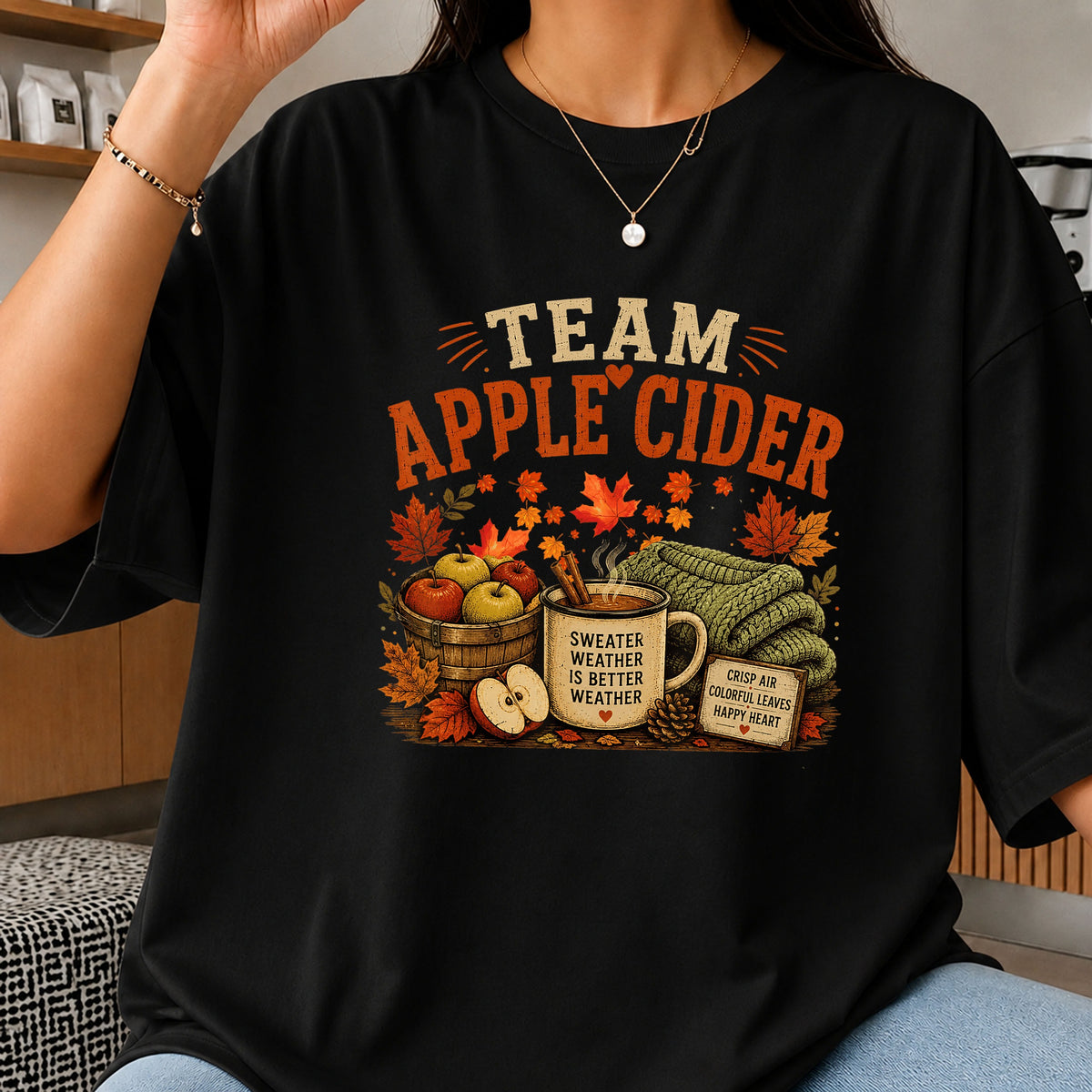 Team Apple Cider PNG, Fall Sweater Weather, Autumn PNG