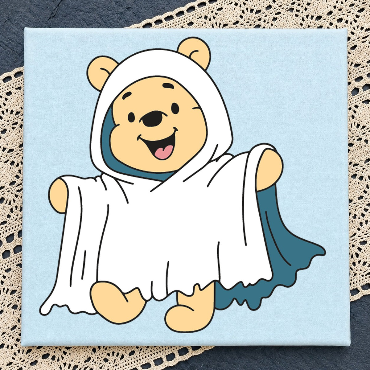 Winnie The Pooh Ghost Halloween Cricut Clipart SVG