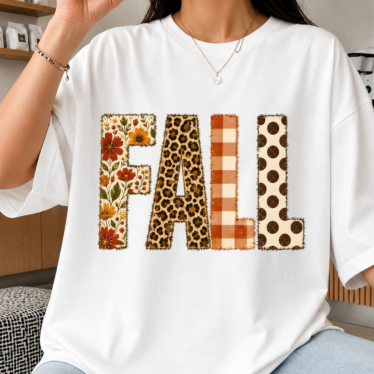 Fall Patchwork Letters Sublimation PNG | SvgBundleHub
