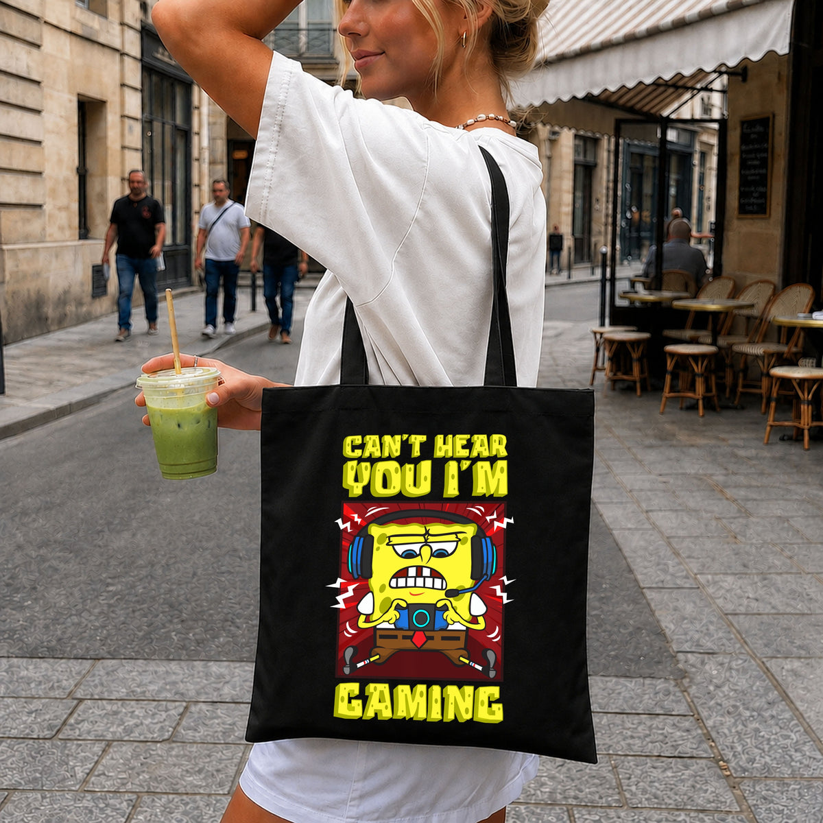 SpongeBob Gamer Can't Hear You I'm Gaming Headset PNG