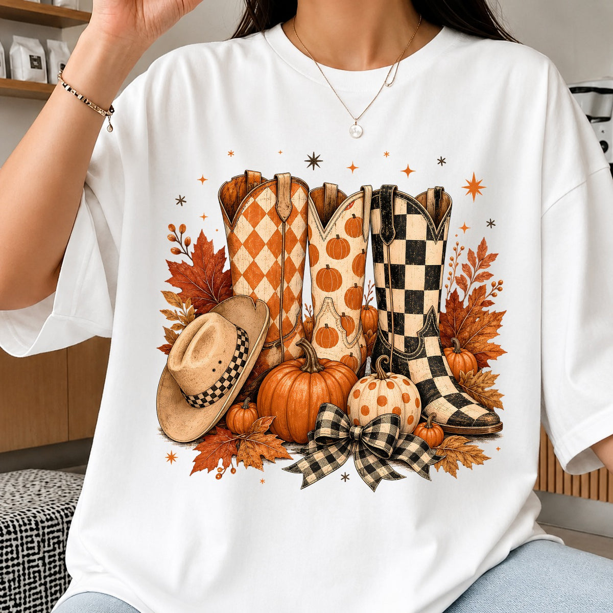 Fall Cowboy Boots Pumpkin PNG | SvgBundleHub