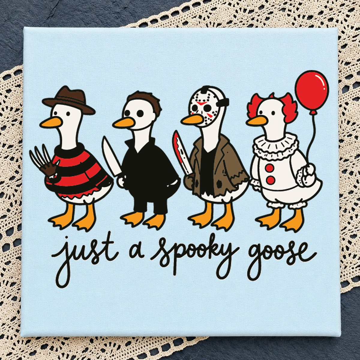 Just A Spooky Goose Halloween Horror Cricut File SVG