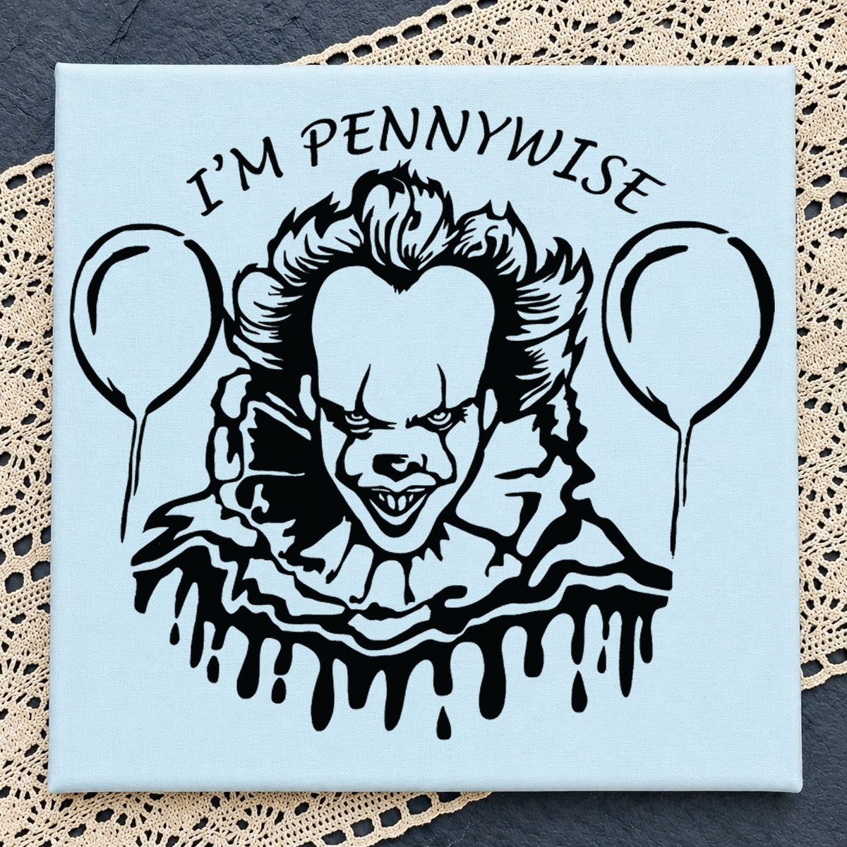 I'm Pennywise Horror Clown SVG, Halloween Cricut Cut File