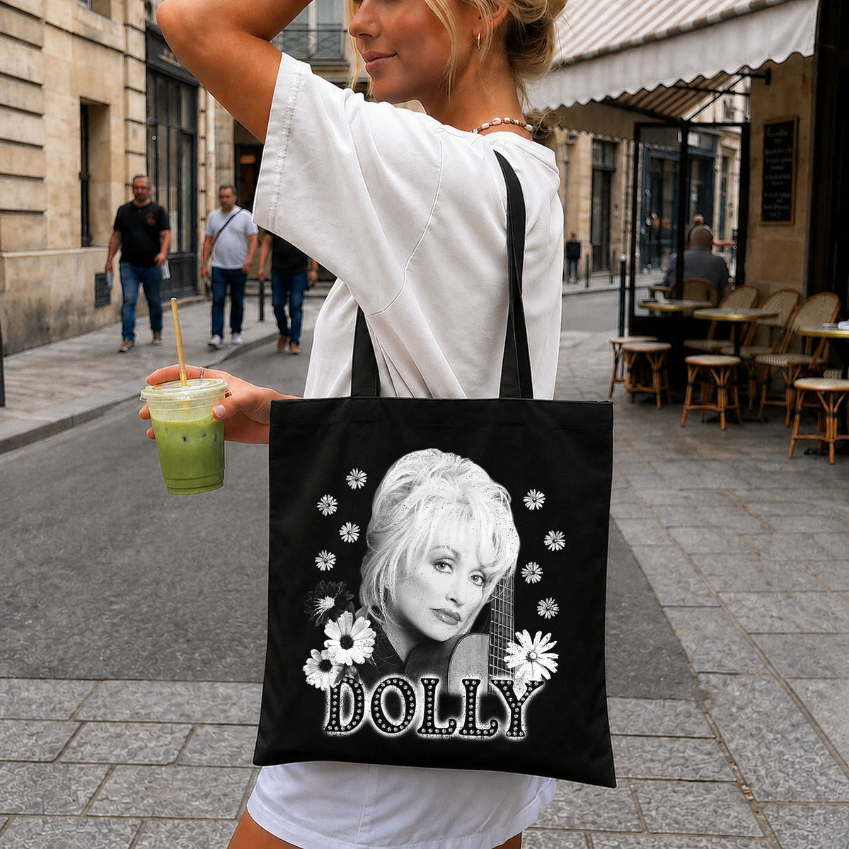 Dolly Parton Daisy Floral Guitar Country Music PNG