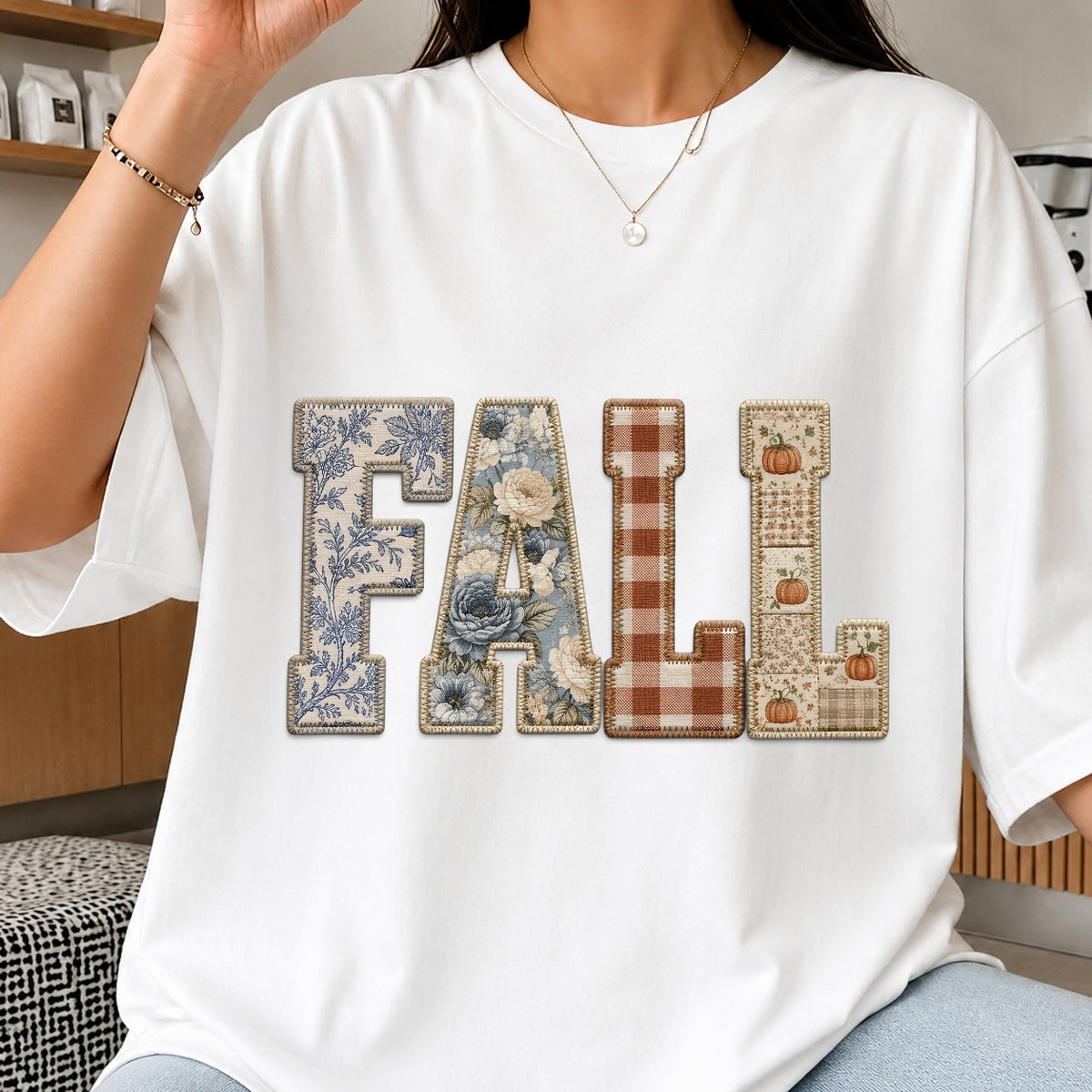 Fall Patchwork Letters Autumn PNG | SvgBundleHub