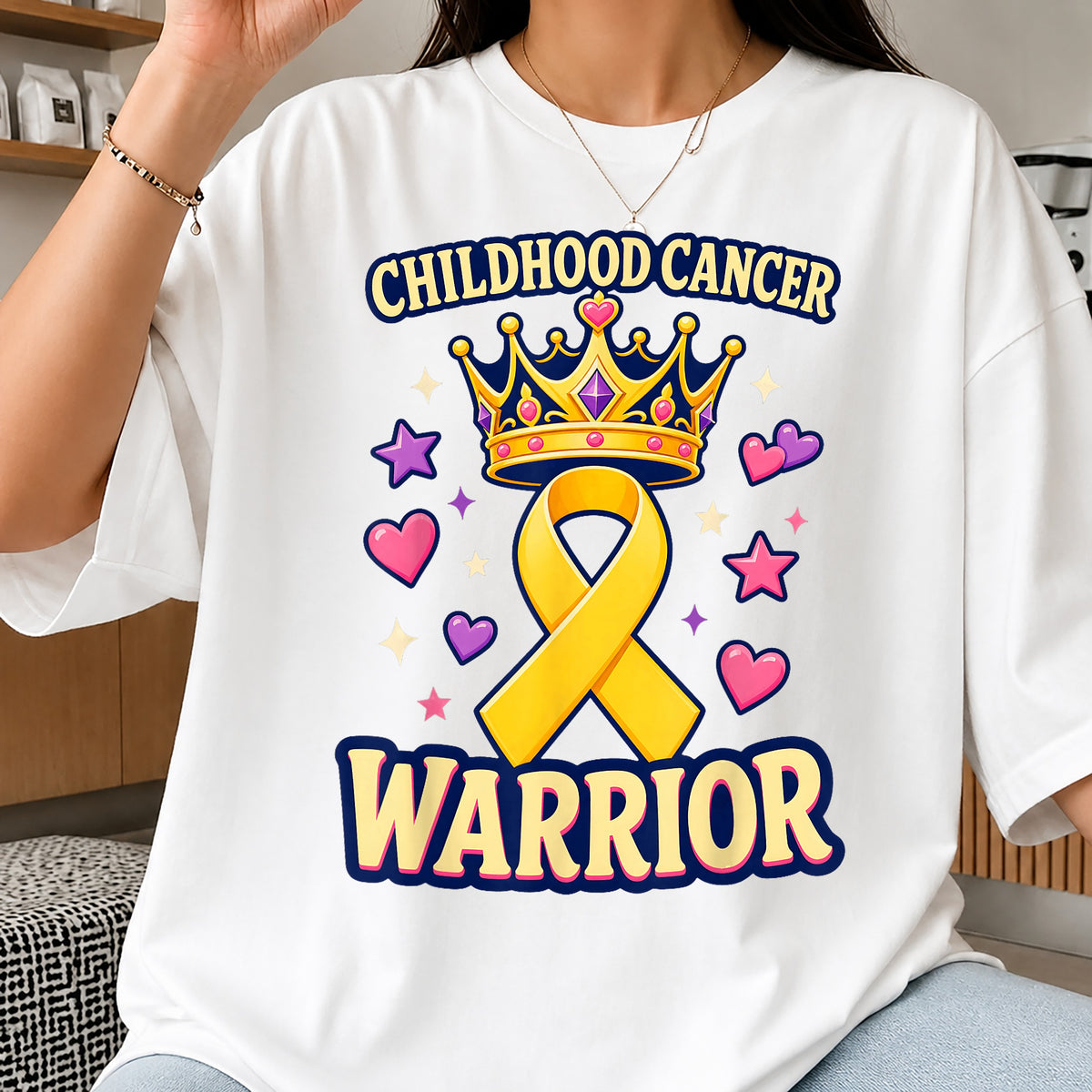 Childhood Cancer Warrior PNG, Gold Ribbon Awareness PNG, Cancer Support PNG