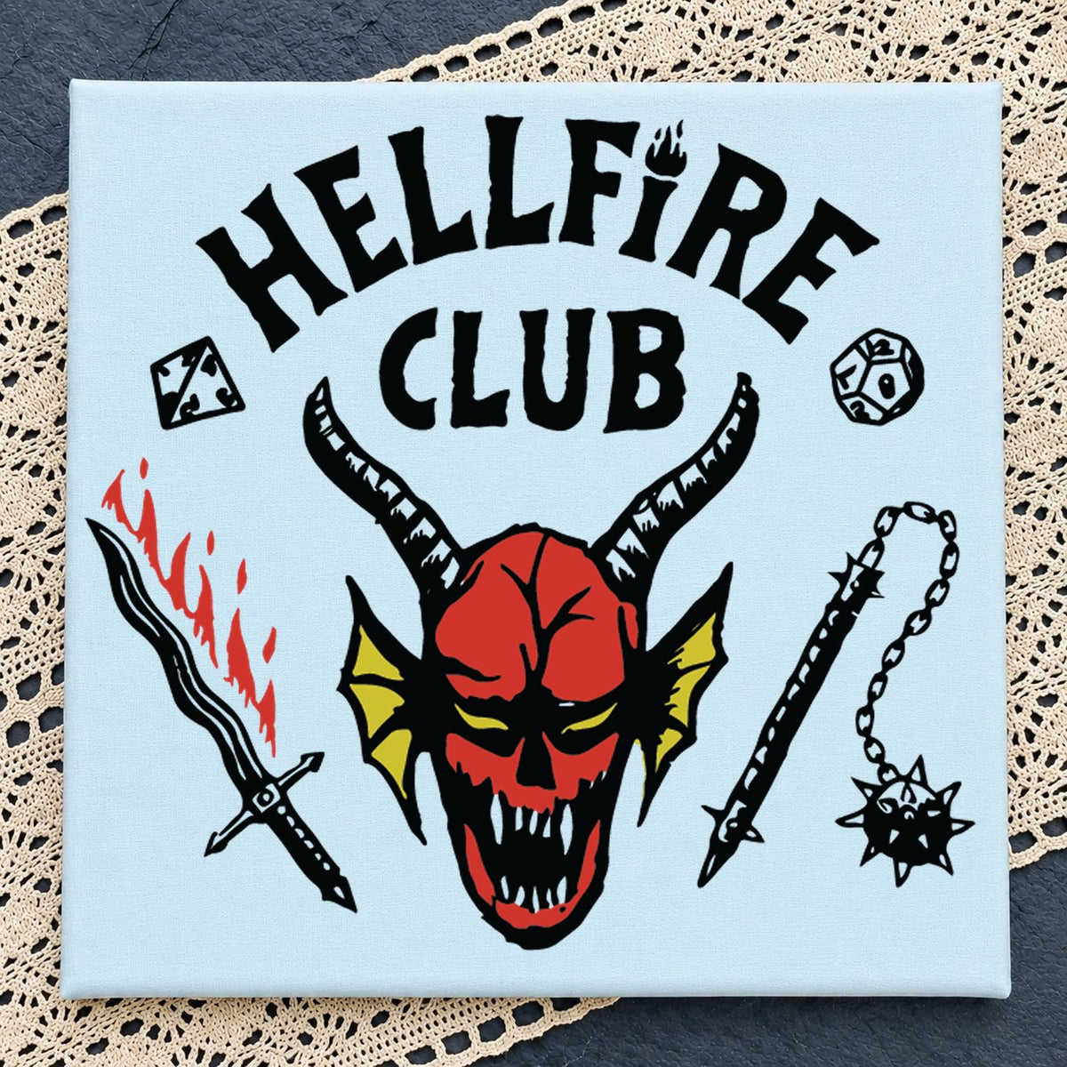 Hellfire Club Demon Skull SVG, Stranger Things Cricut File